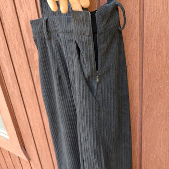 CIDER | NWT Black Wide Leg Corduroy Adjustable Button Straps Overalls Jumpsuit S - Picture 10 of 14